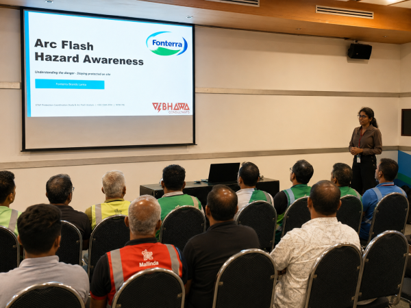 Arc flash safety awareness session conducted by Vibhawa Consultants for Fonterra Sri Lanka maintenance team